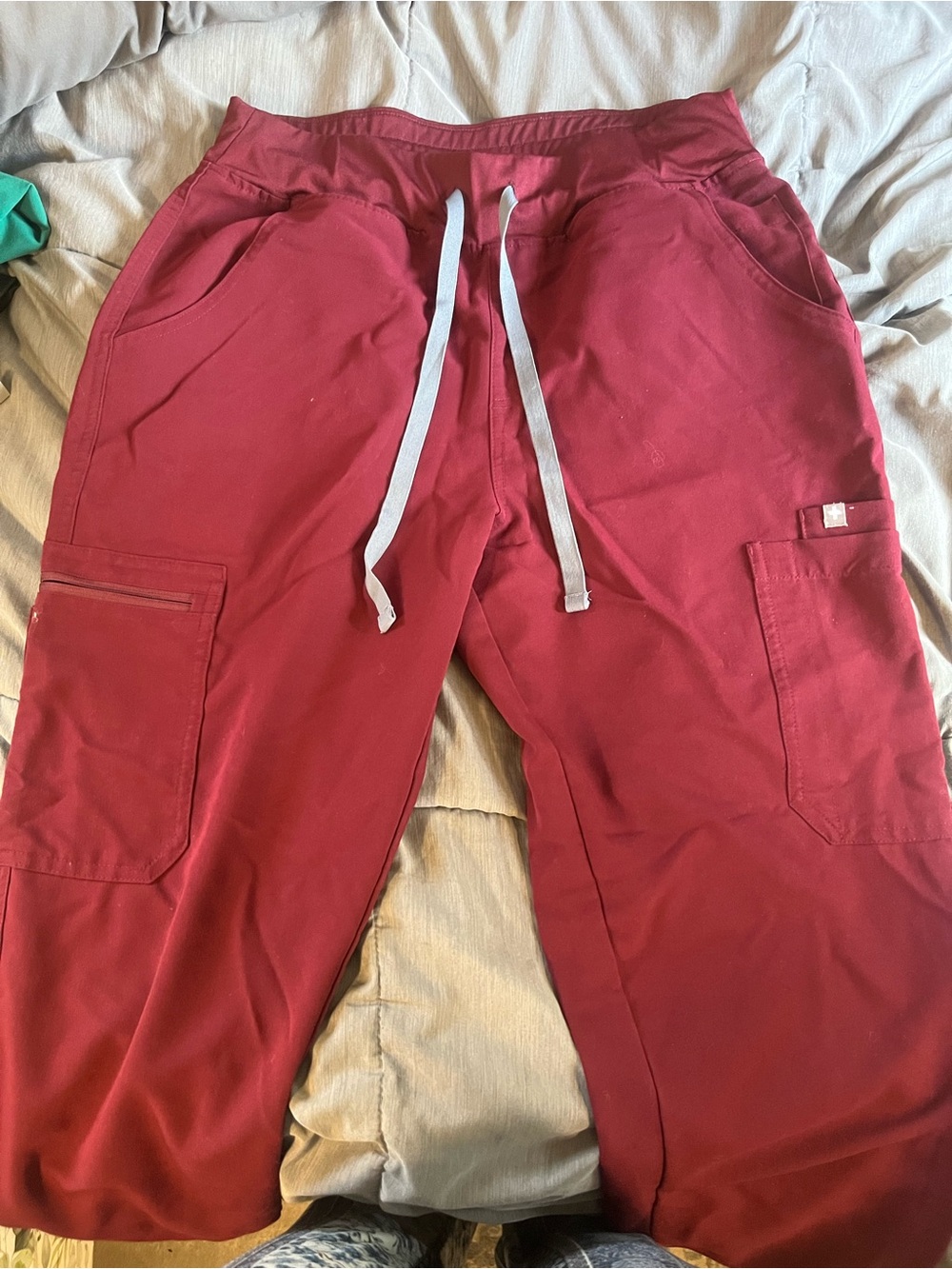 FIGS M/T Yola High-Rise Straight Scrub Pant - Burgundy-Wine